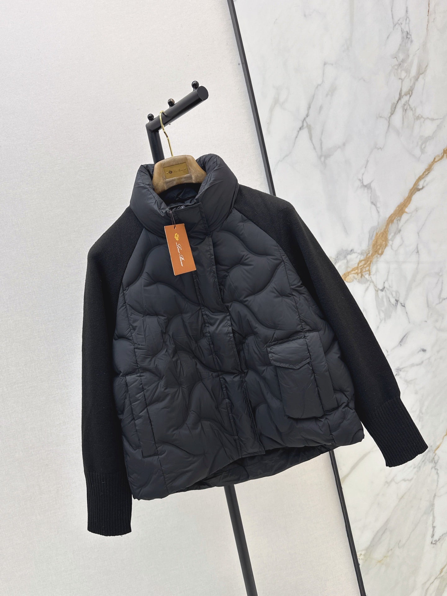 LORO PIANA/26Latest Autumn/Winter Knit-Panel Down Jacket