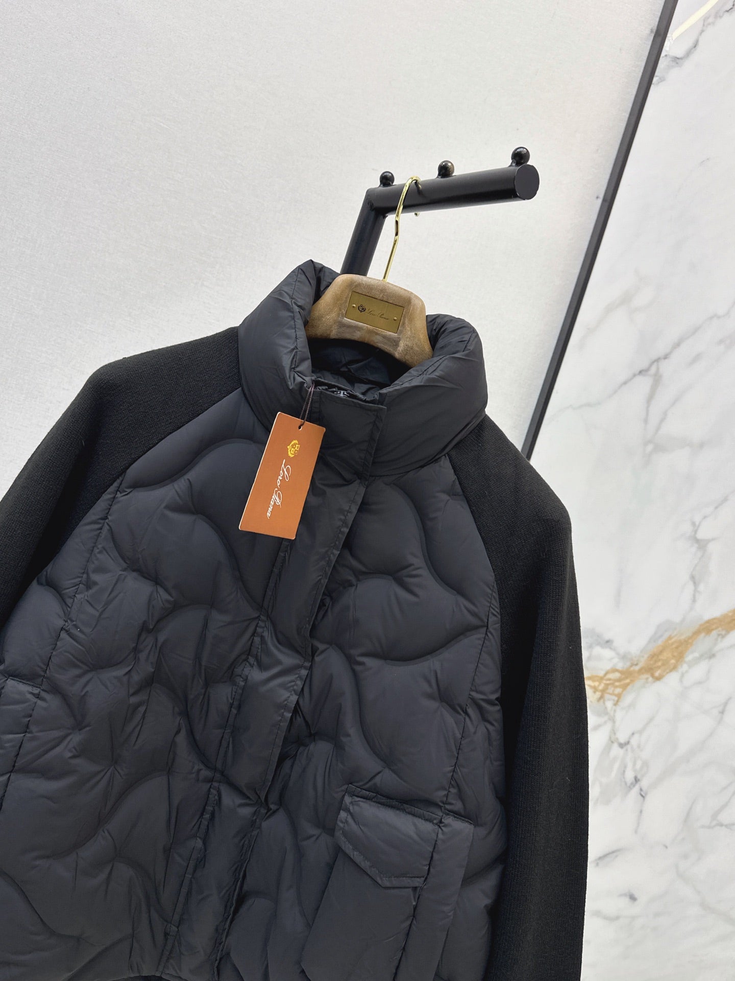 LORO PIANA/26Latest Autumn/Winter Knit-Panel Down Jacket