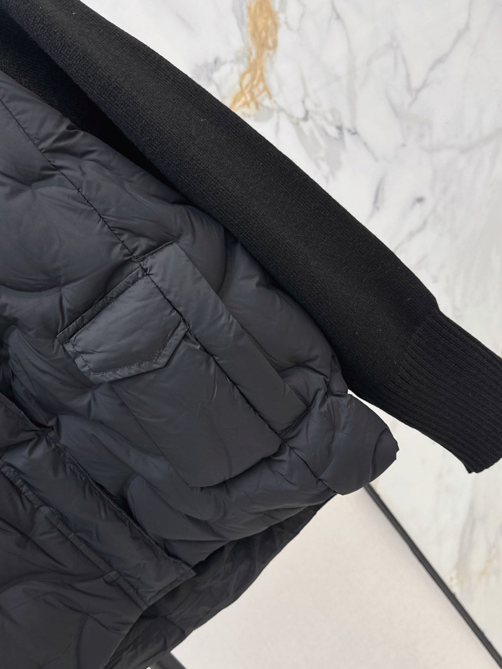 LORO PIANA/26Latest Autumn/Winter Knit-Panel Down Jacket