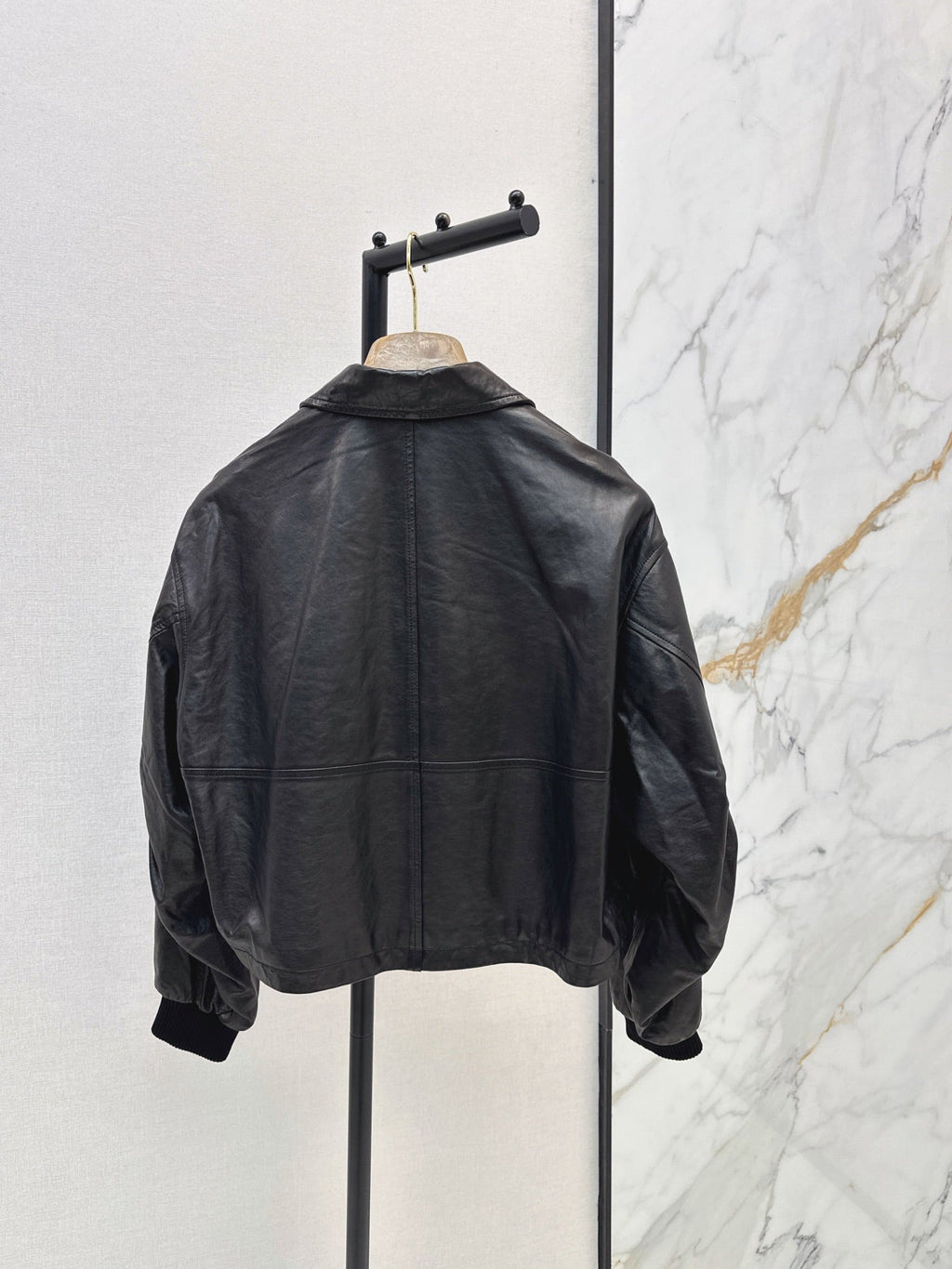Brunello Cucinelli/26Latest Early-Autumn Cropped Lapel Leather Jacket