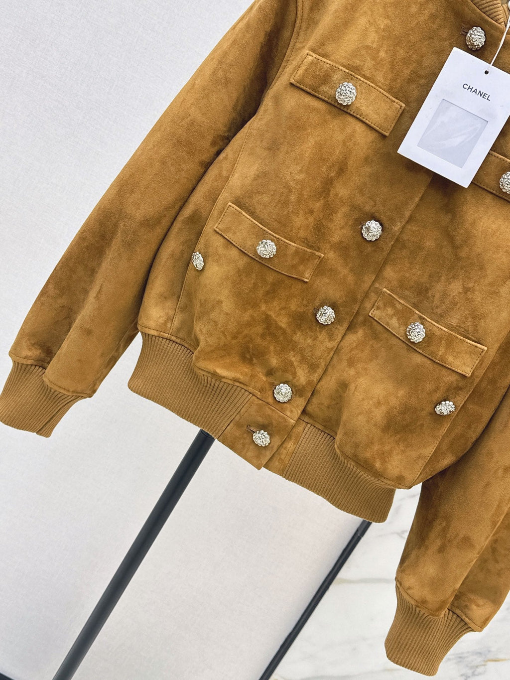 chanel/26Latest Early-Autumn Suede-Finish Baseball Jacket