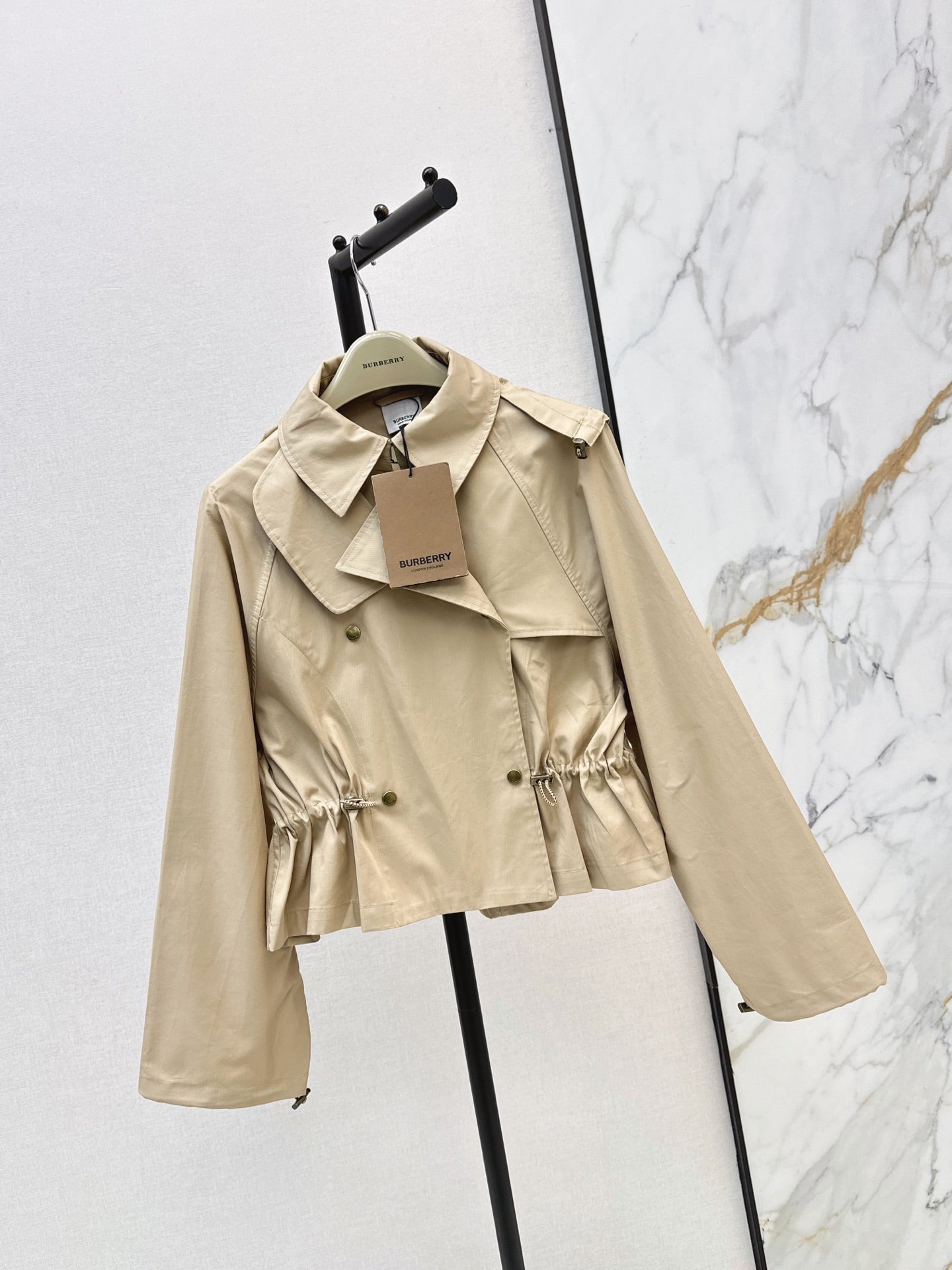 Burberry/26Latest Early-Autumn Cropped Trench Coat