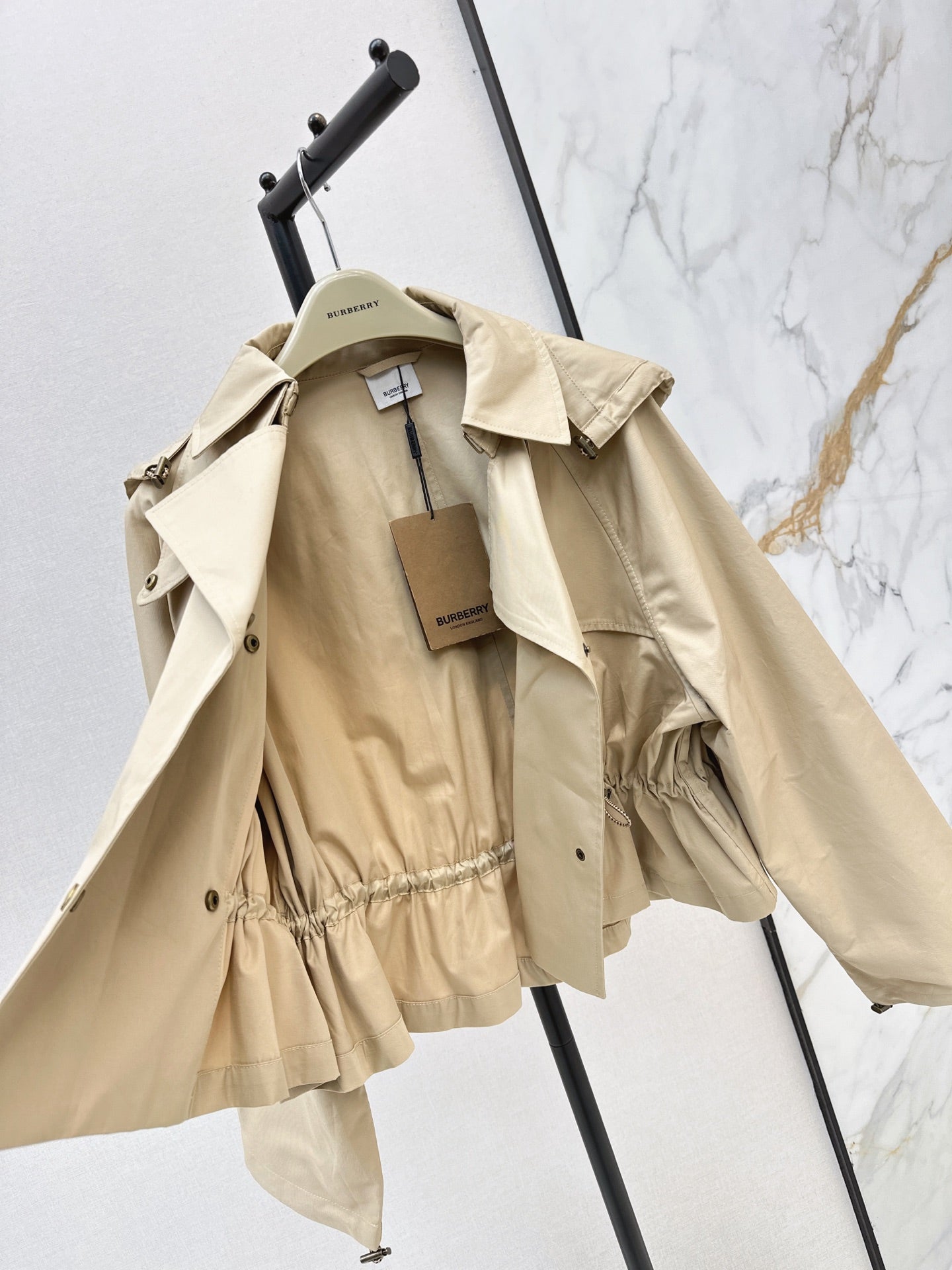 Burberry/26Latest Early-Autumn Cropped Trench Coat