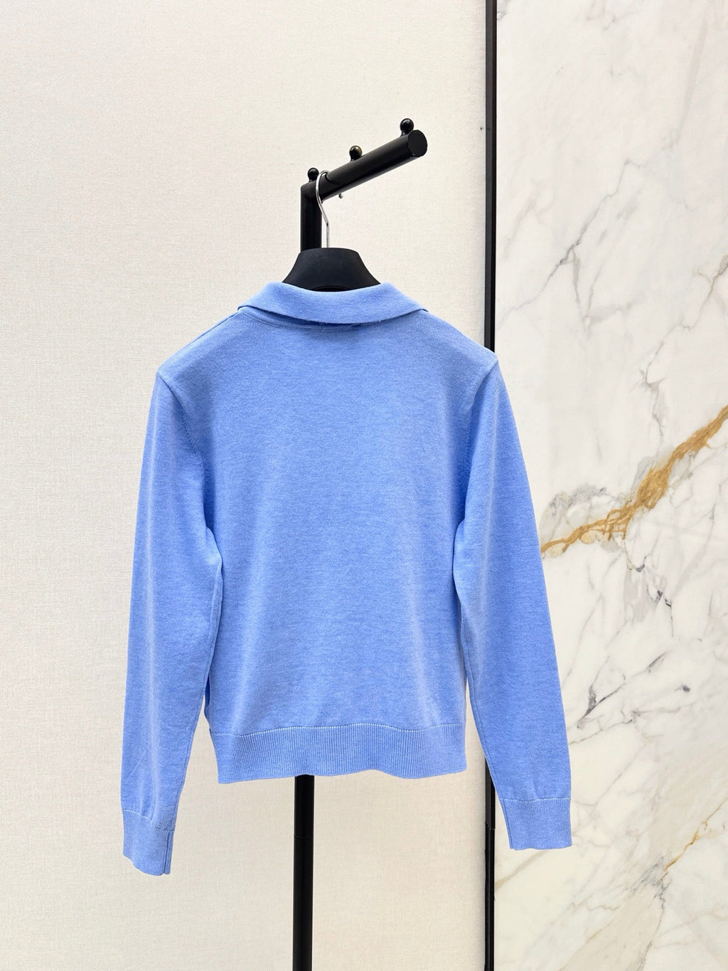 dior/26New Early Autumn Collared Long-Sleeve Knit Cardigan