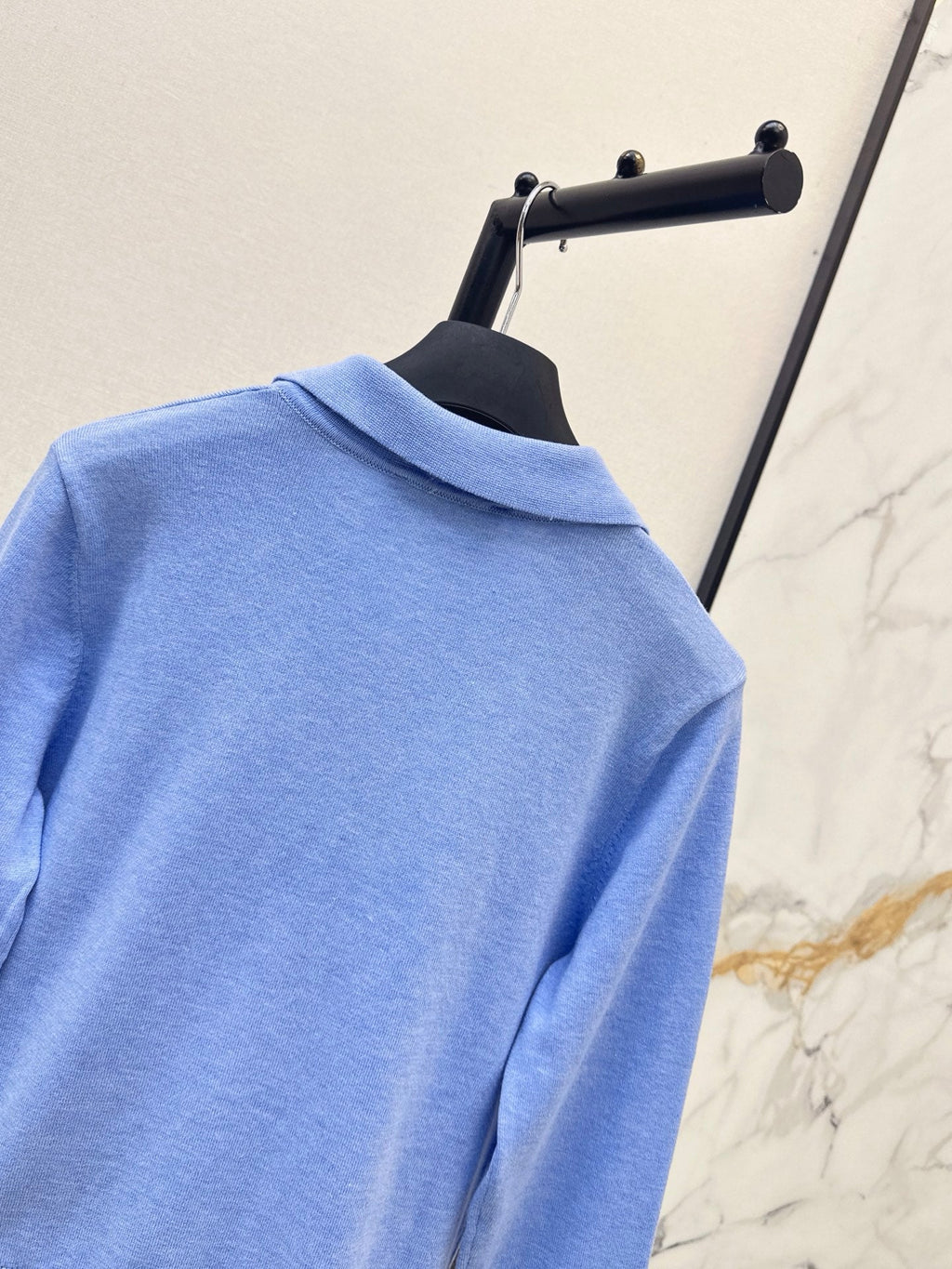 dior/26New Early Autumn Collared Long-Sleeve Knit Cardigan