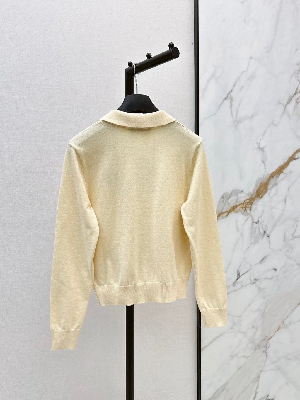 dior/26New Early Autumn Collared Long-Sleeve Knit Cardigan
