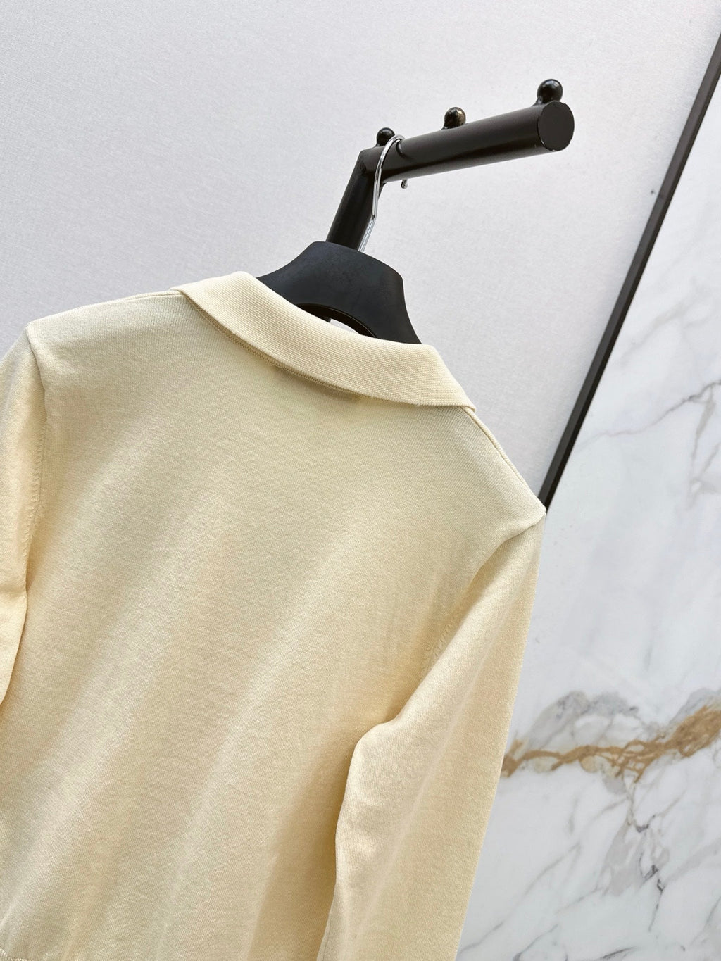 dior/26New Early Autumn Collared Long-Sleeve Knit Cardigan