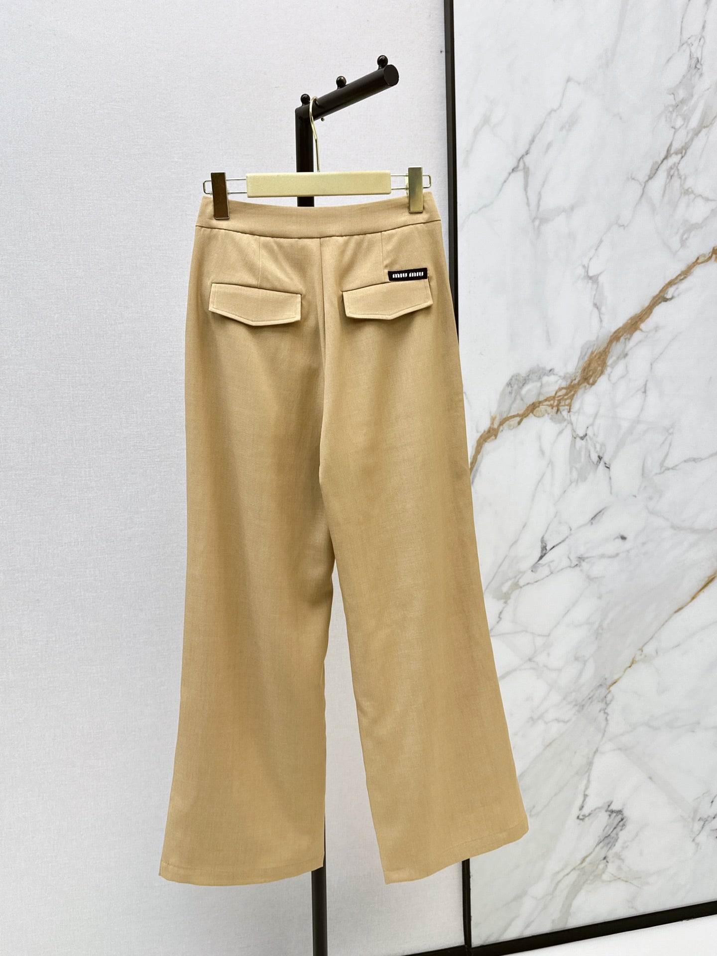 MiuMiu/26New Early Autumn High-Waisted Wide-Leg Trousers