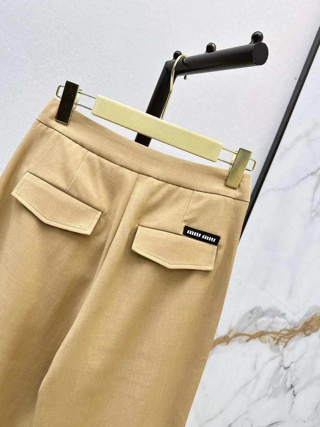 MiuMiu/26New Early Autumn High-Waisted Wide-Leg Trousers