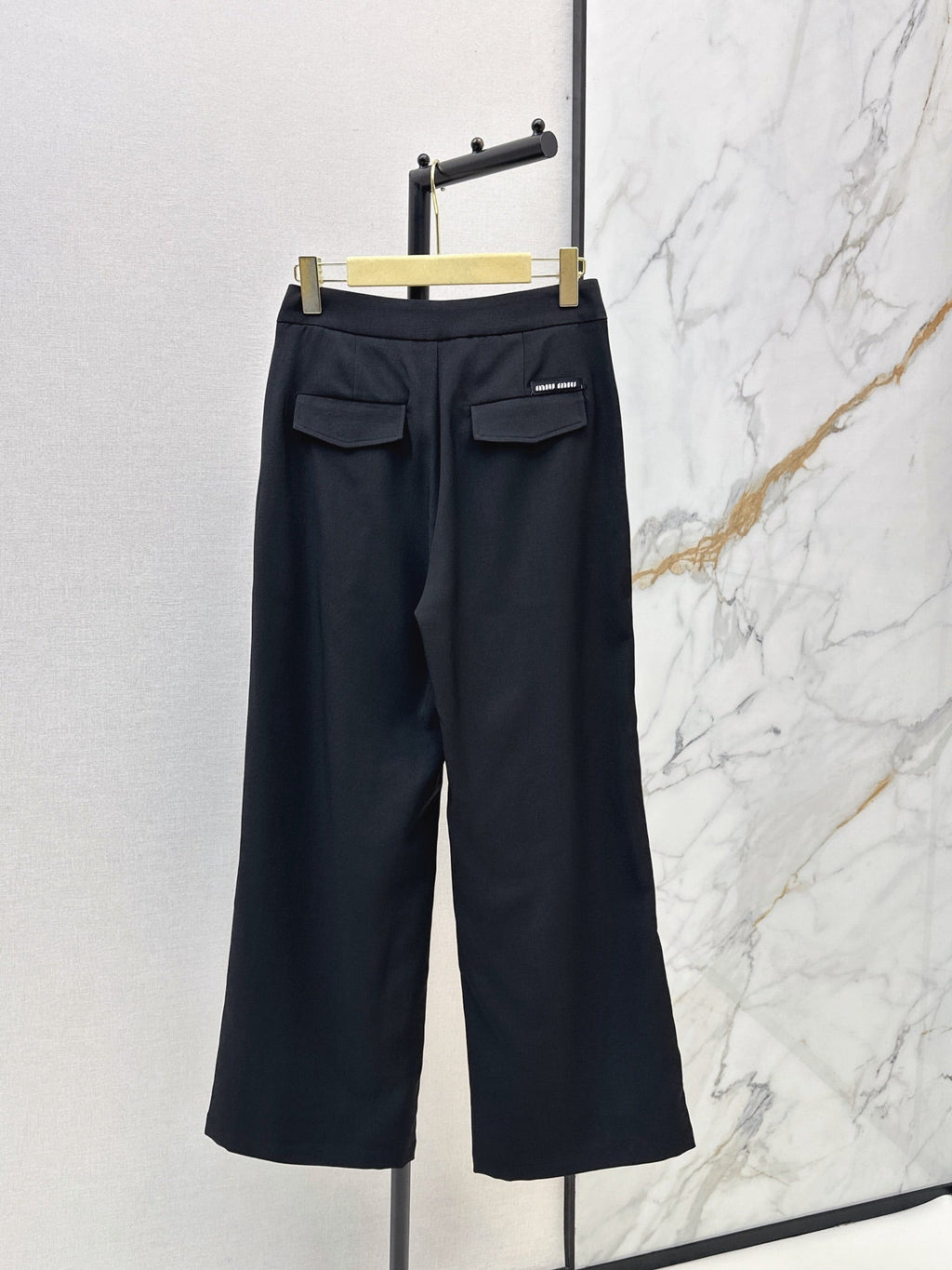 MiuMiu/26New Early Autumn High-Waisted Wide-Leg Trousers