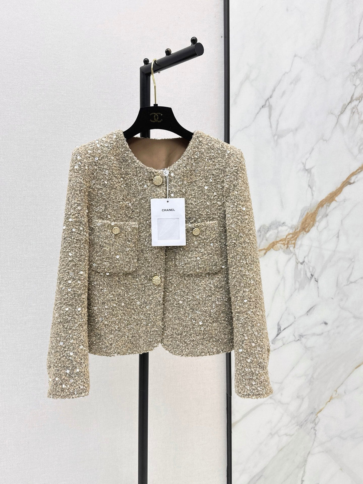 Chanel/26Latest Autumn/Winter Cropped Knit Jacket