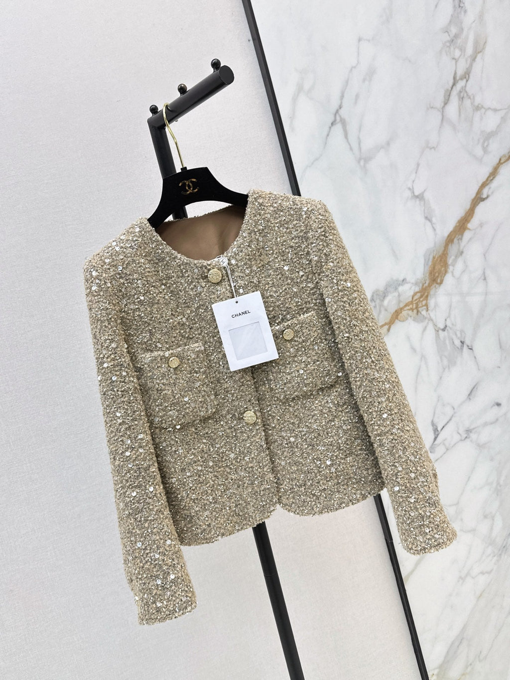 Chanel/26Latest Autumn/Winter Cropped Knit Jacket