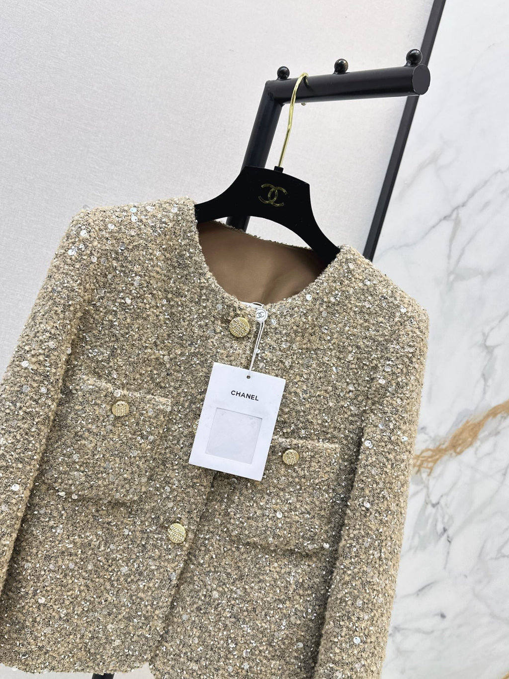 Chanel/26Latest Autumn/Winter Cropped Knit Jacket