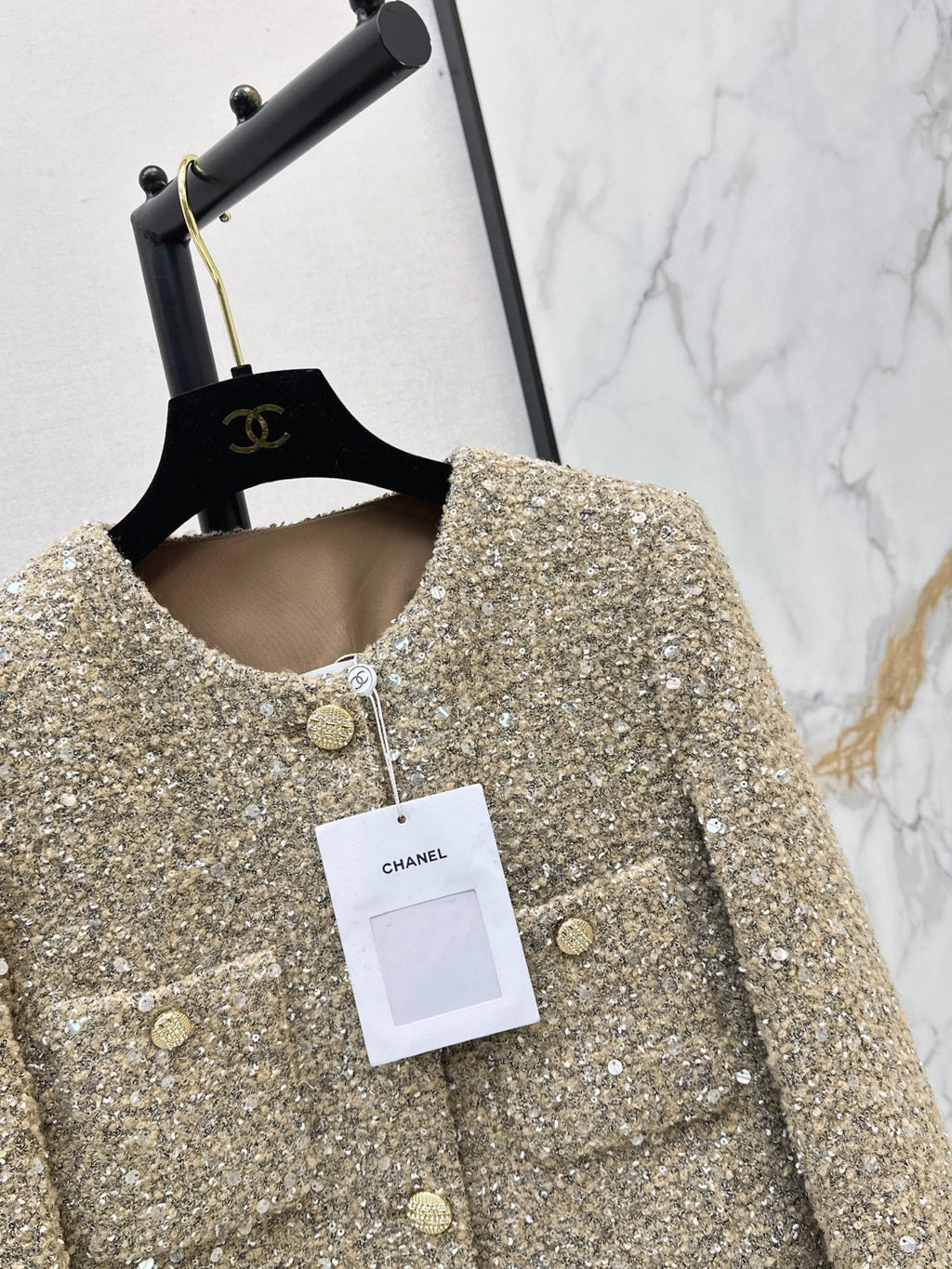 Chanel/26Latest Autumn/Winter Cropped Knit Jacket