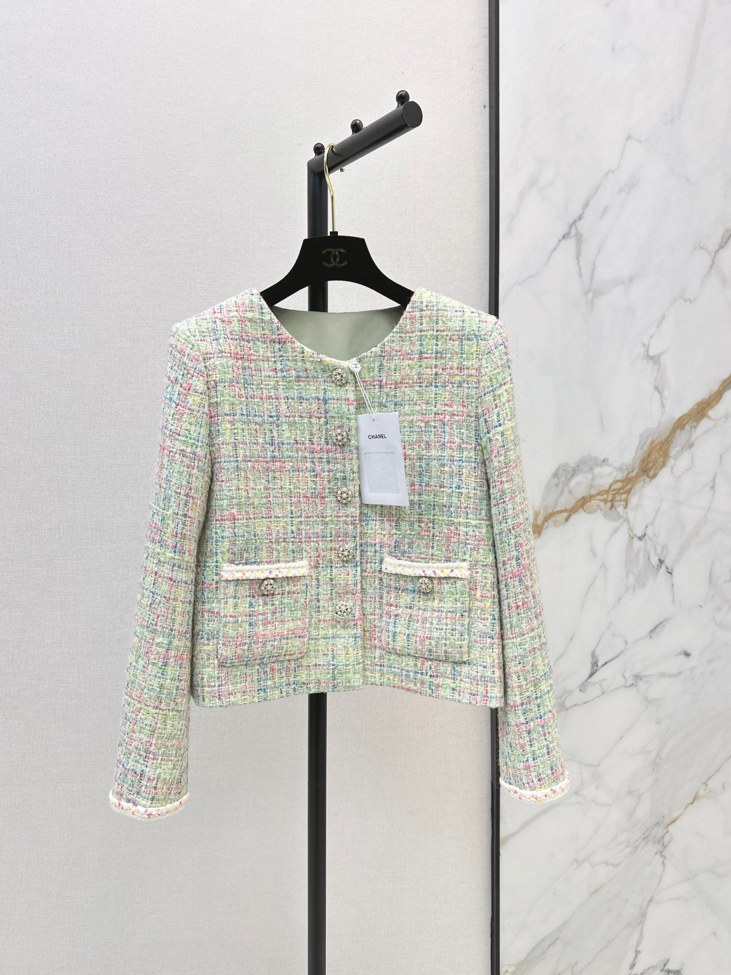 Chanel/26Latest Autumn/Winter Cropped Woven Jacket