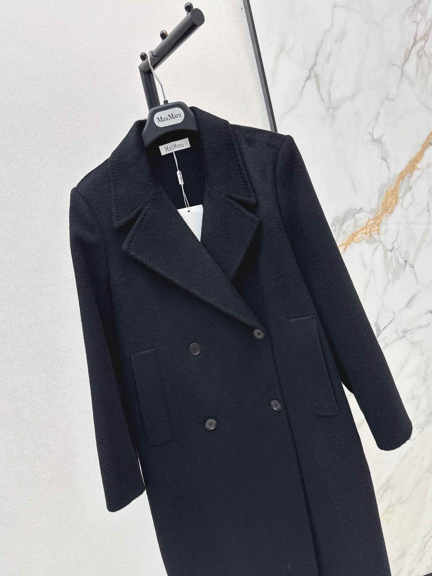 Max Mara/26Latest Minimalist Double-Faced Wool Coat for Autumn/Winter