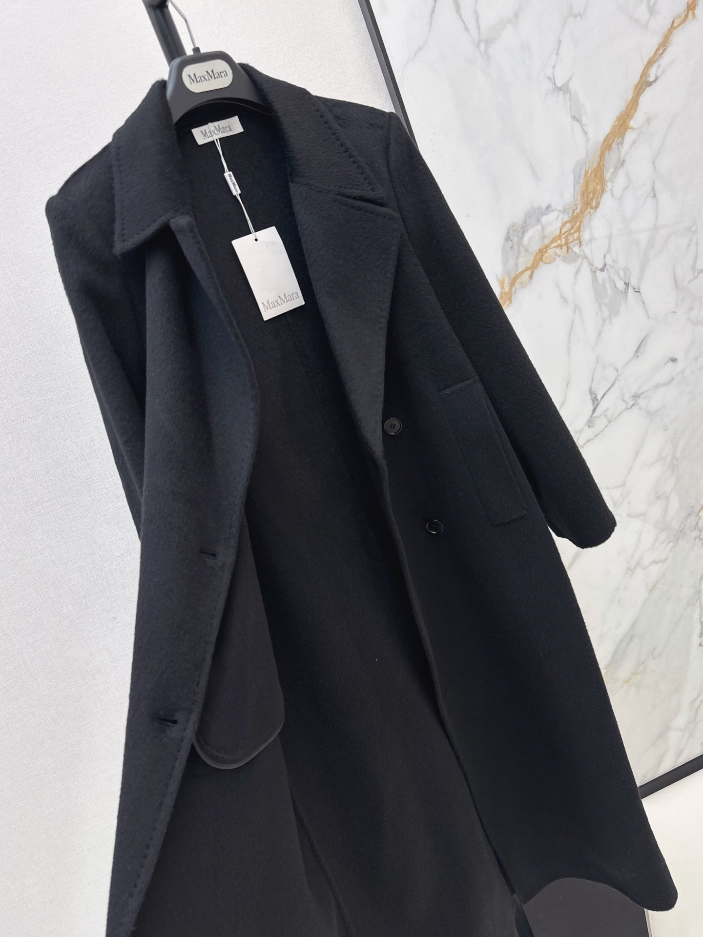 Max Mara/26Latest Minimalist Double-Faced Wool Coat for Autumn/Winter