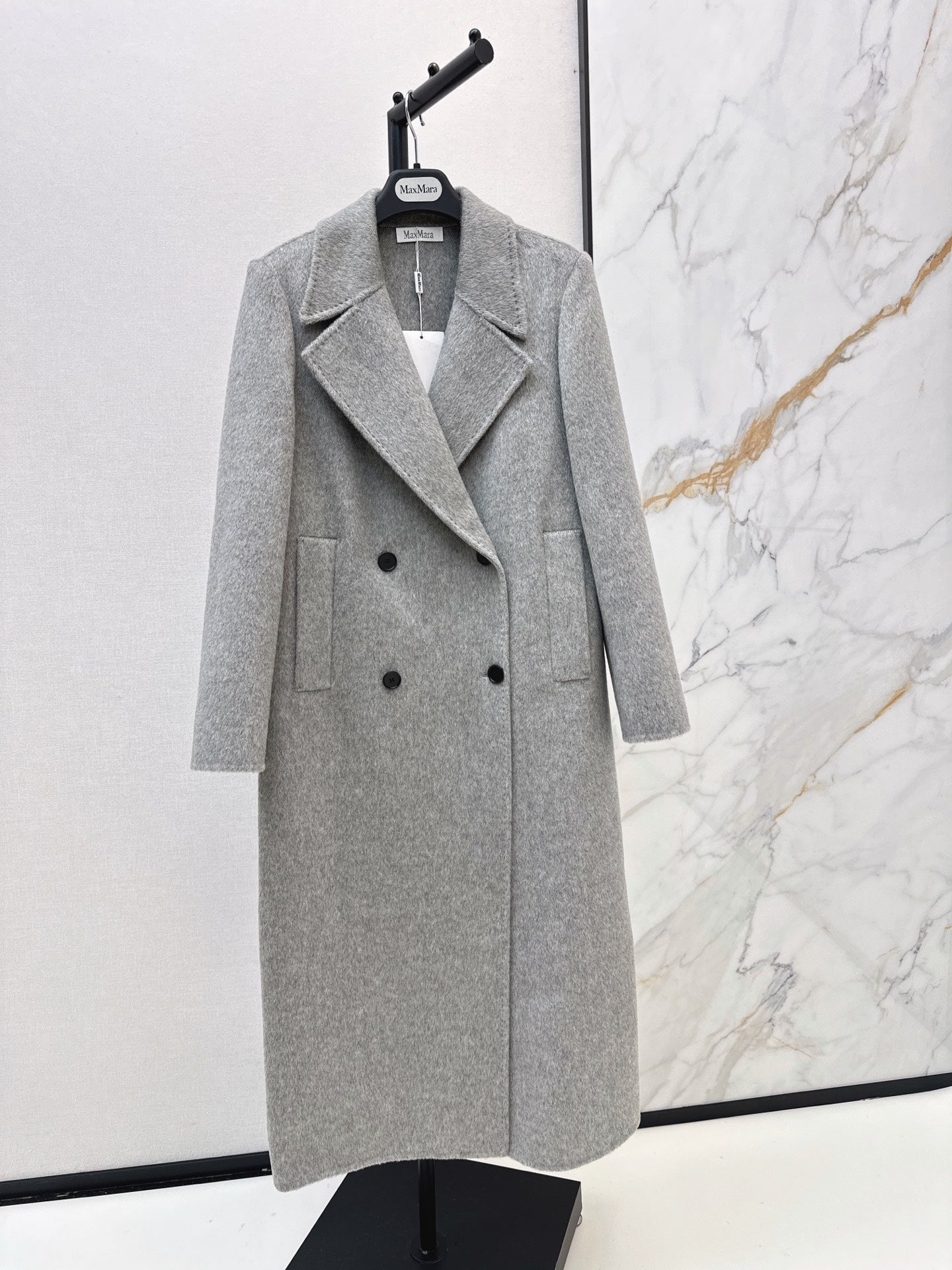 Max Mara/26Latest Minimalist Double-Faced Wool Coat for Autumn/Winter