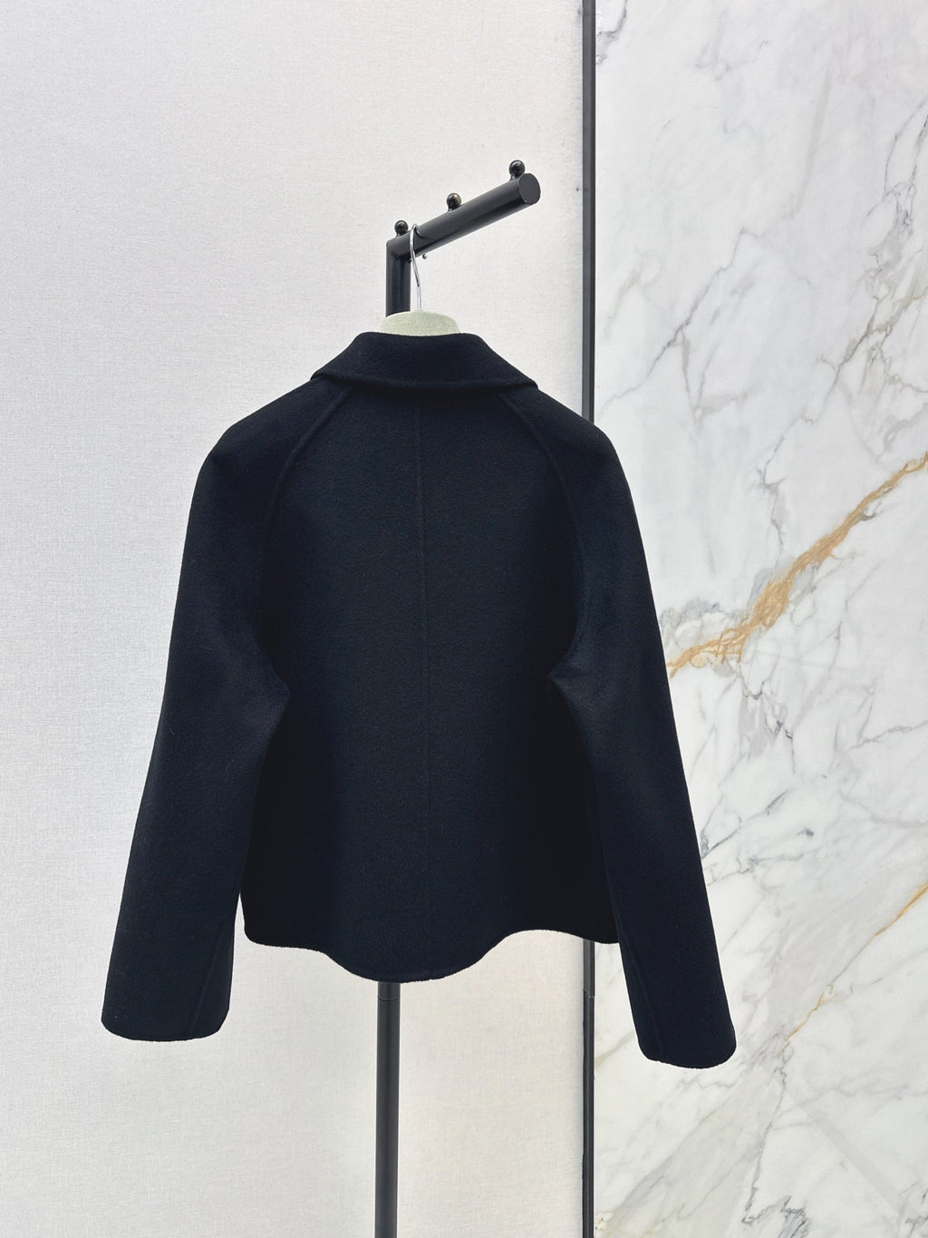 Hermes/26New Early Autumn Collared Wool Coat