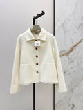 Hermes/26New Early Autumn Collared Wool Coat