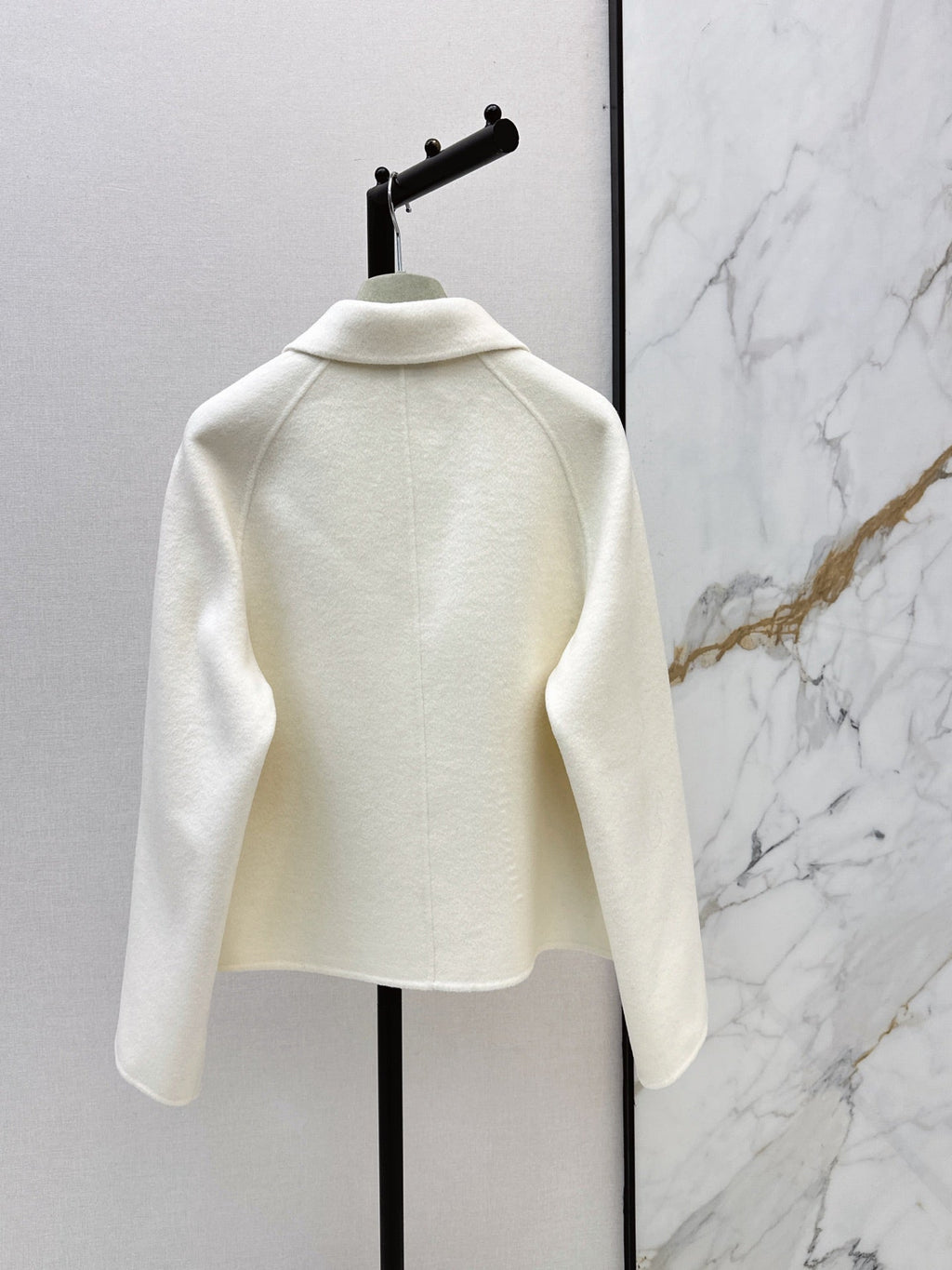 Hermes/26New Early Autumn Collared Wool Coat