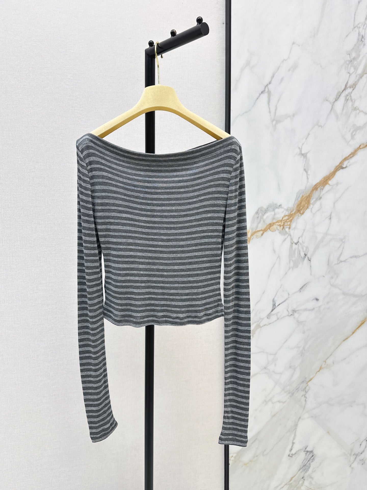 MiuMiu/26Latest Early Autumn Striped Cropped Top