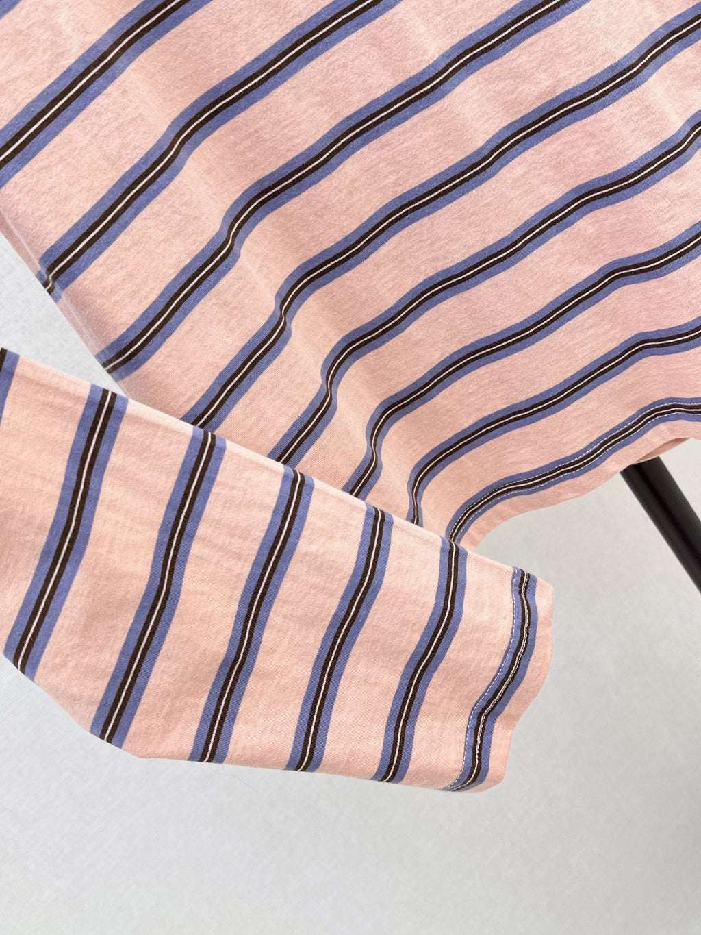PRADA/26New Early Autumn Pink Striped Long-Sleeve Top