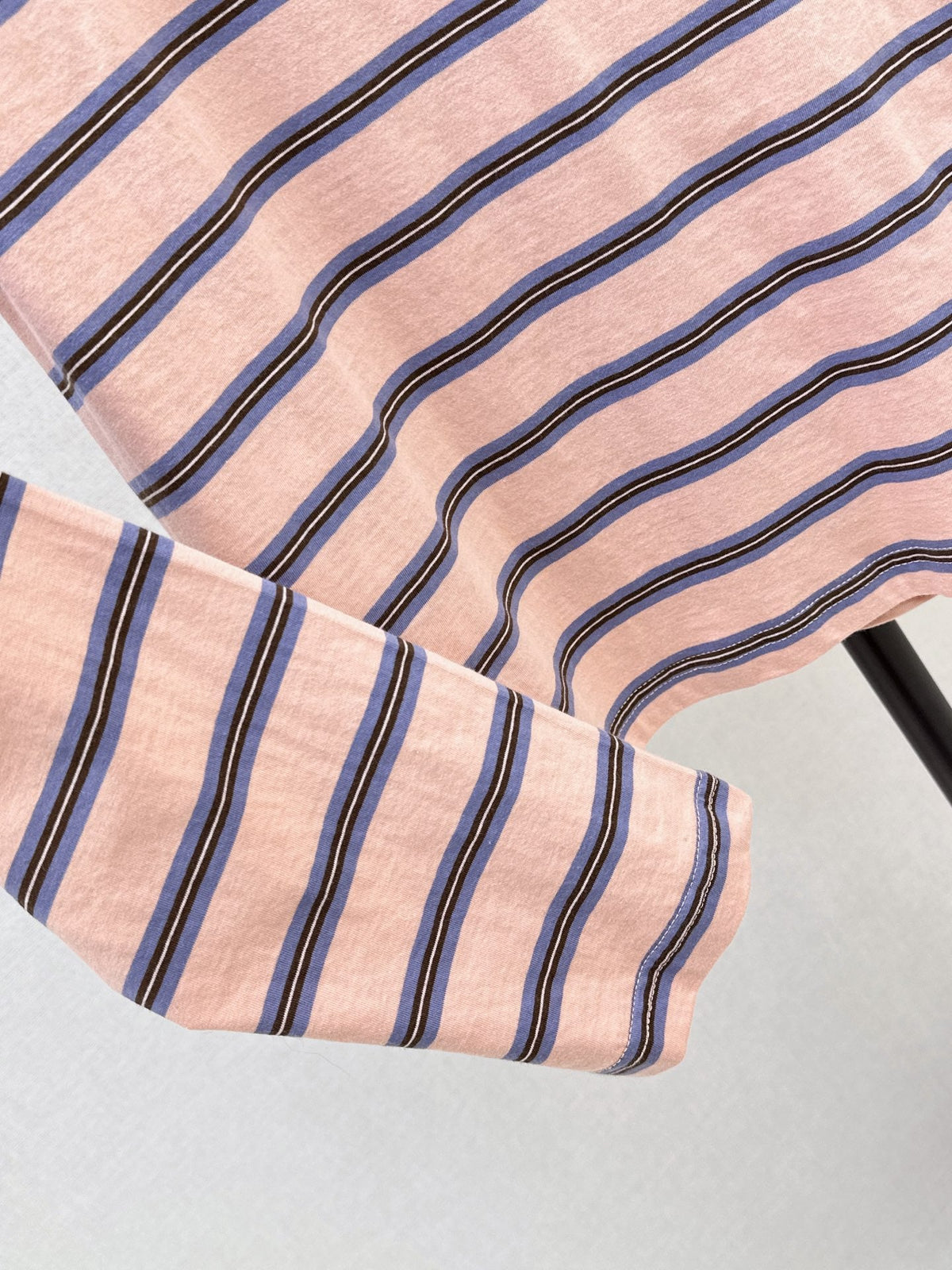 PRADA/26New Early Autumn Pink Striped Long-Sleeve Top