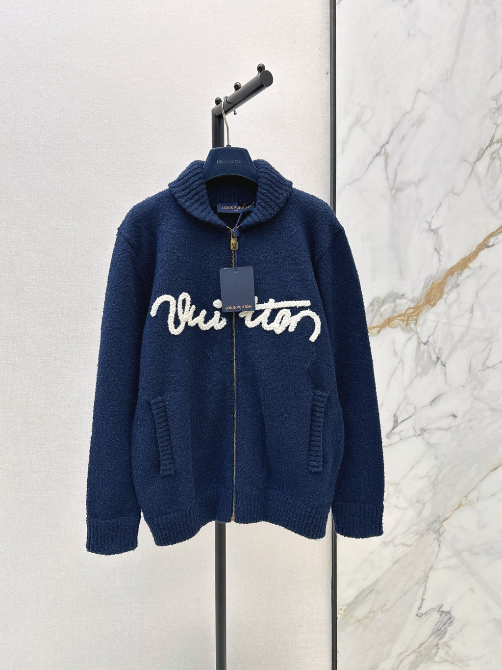 Louis Vuitton/26New Early Autumn Loose-Fit Collared Knit Cardigan