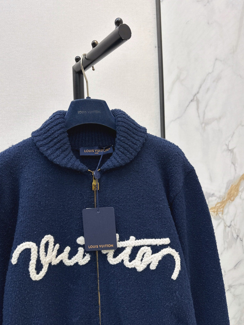 Louis Vuitton/26New Early Autumn Loose-Fit Collared Knit Cardigan