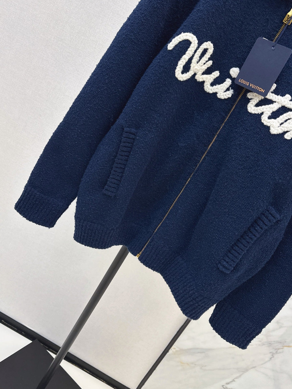 Louis Vuitton/26New Early Autumn Loose-Fit Collared Knit Cardigan