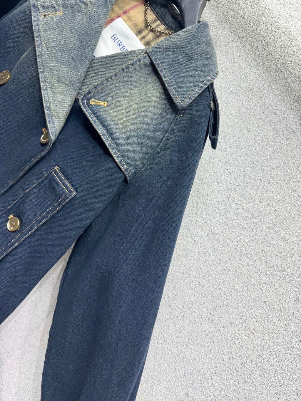 Burberry/26Latest Denim Trench Coat Style