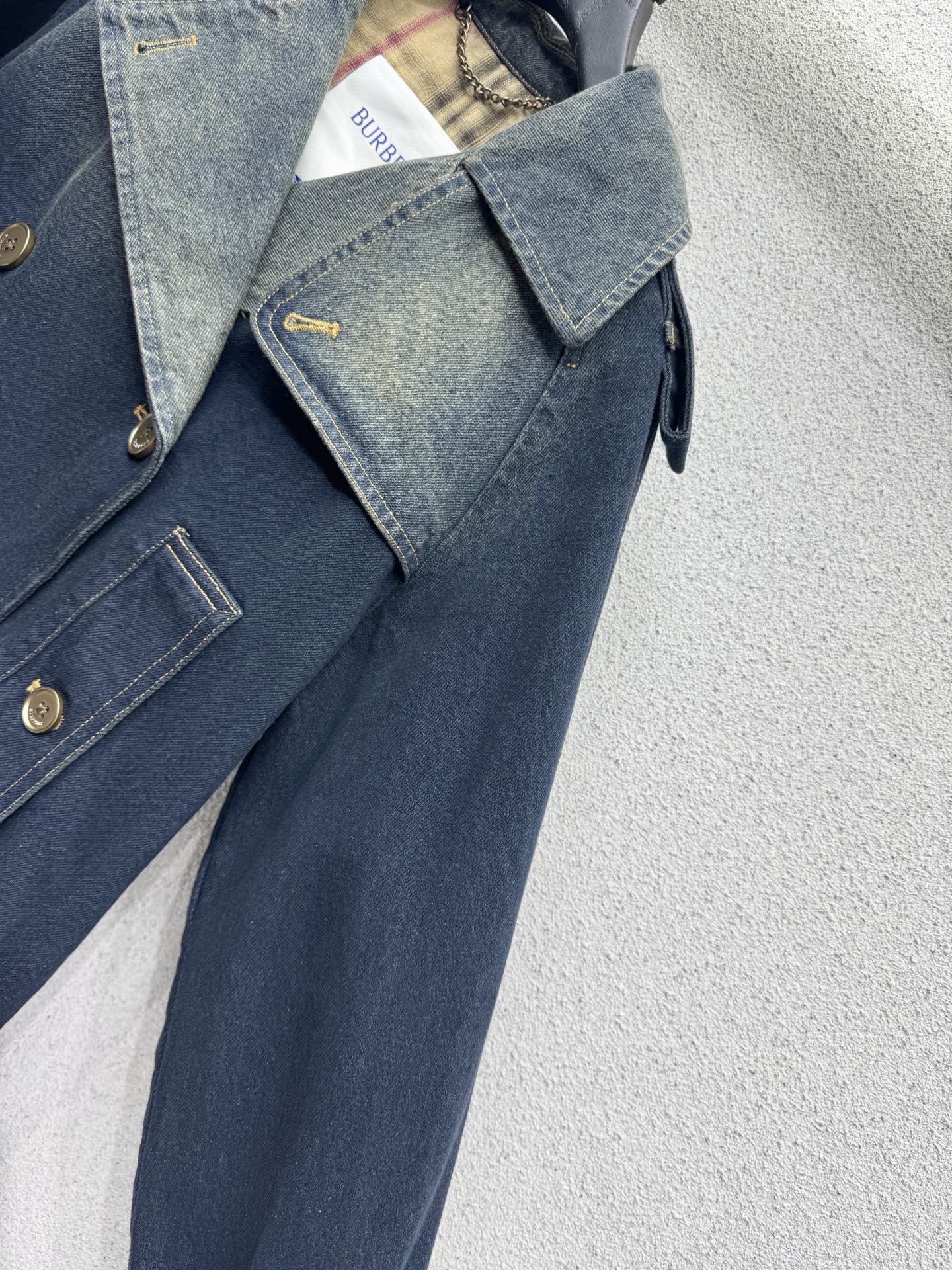 Burberry/26Latest Denim Trench Coat Style