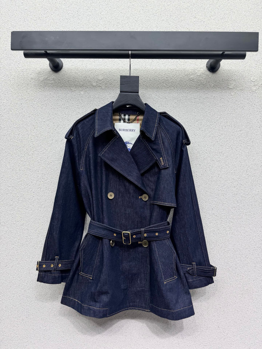 Burberry/26Latest Denim Trench Coat Style