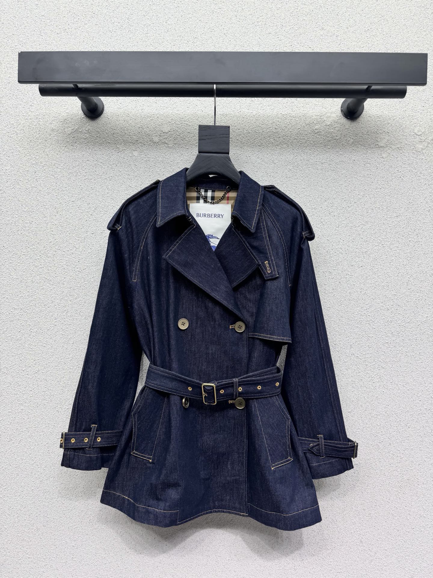 Burberry/26Latest Denim Trench Coat Style
