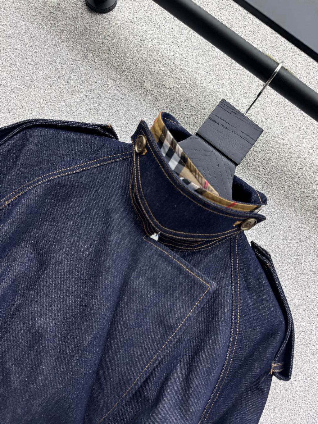 Burberry/26Latest Denim Trench Coat Style