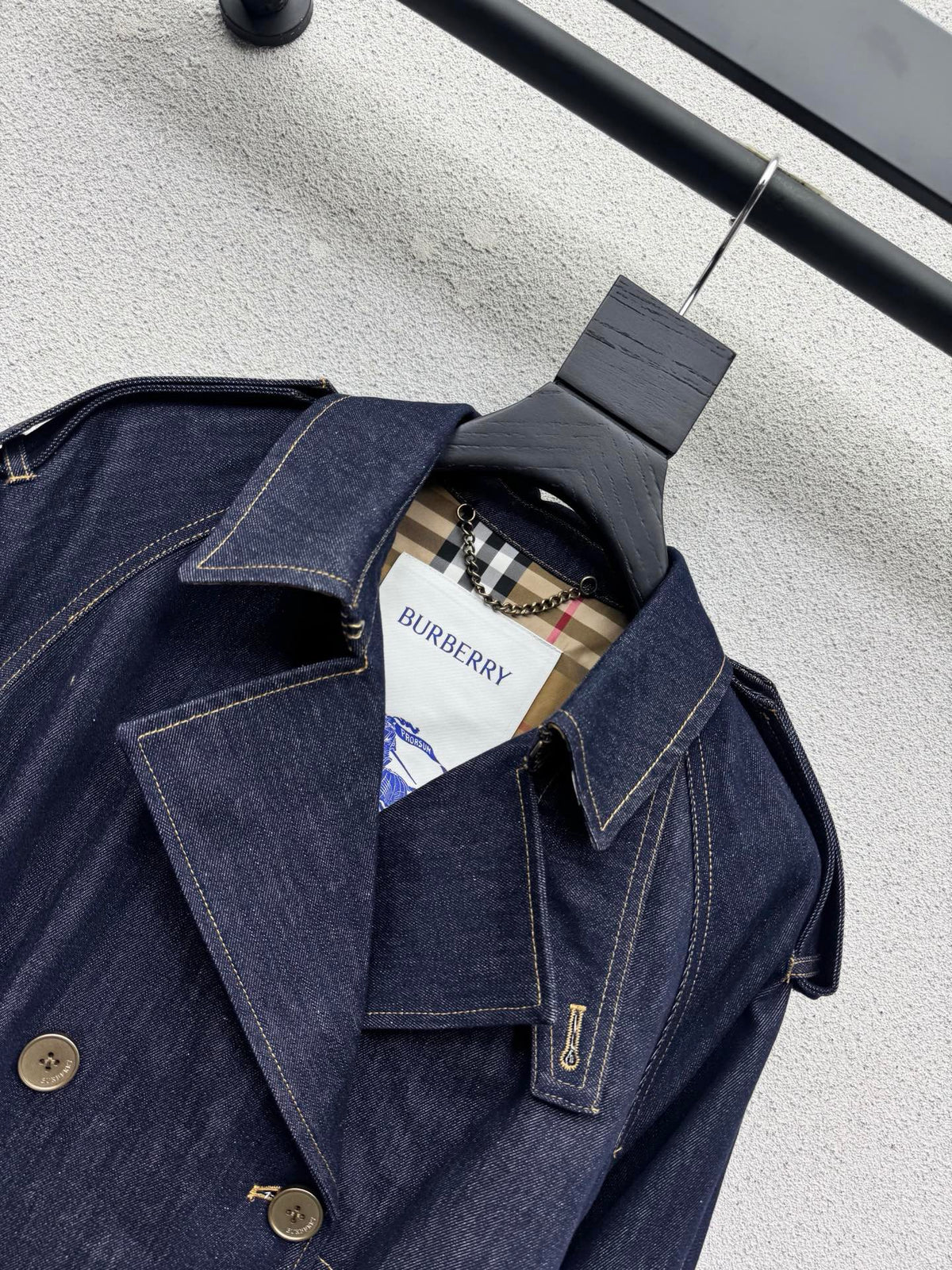 Burberry/26Latest Denim Trench Coat Style