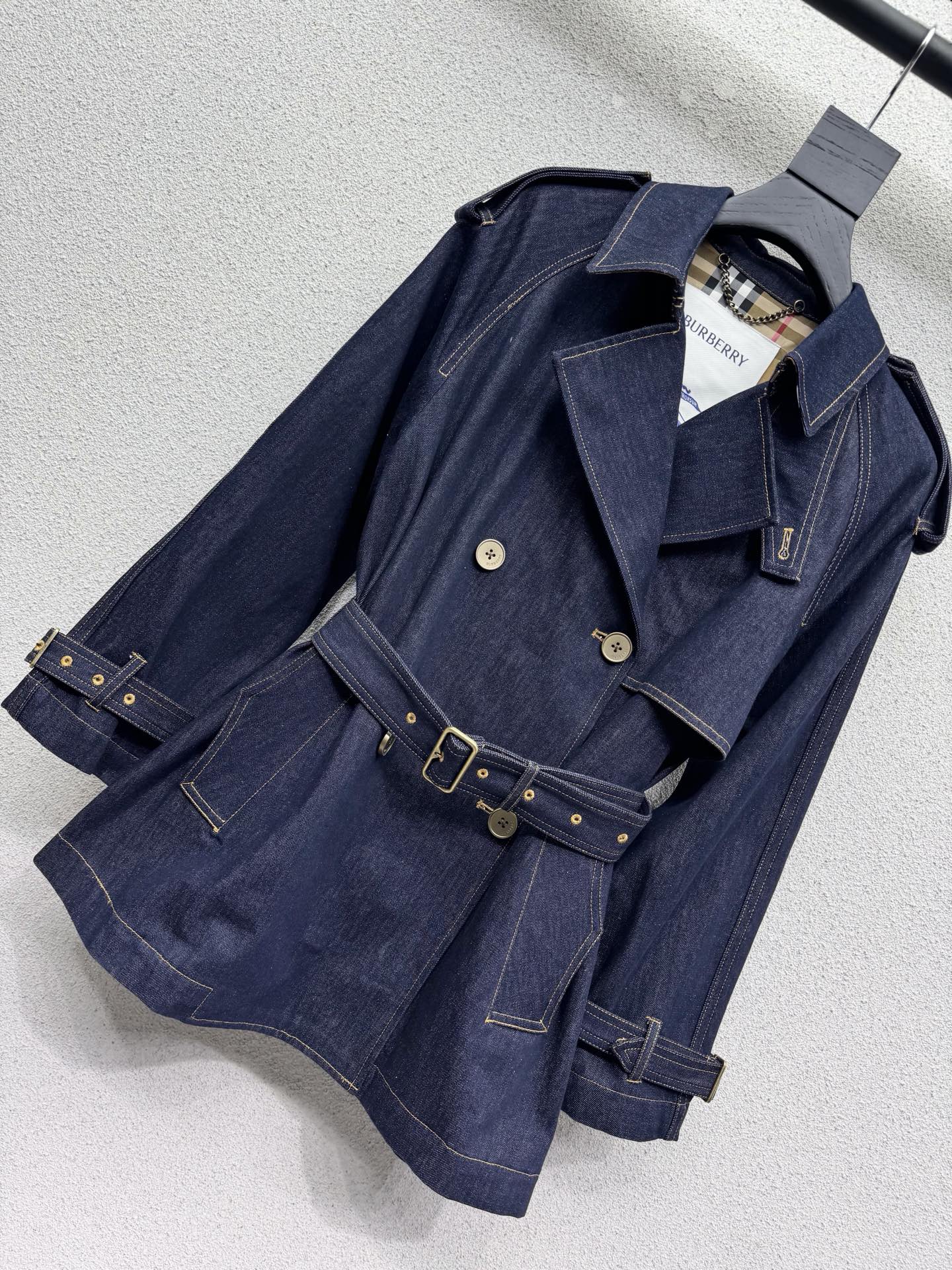 Burberry/26Latest Denim Trench Coat Style