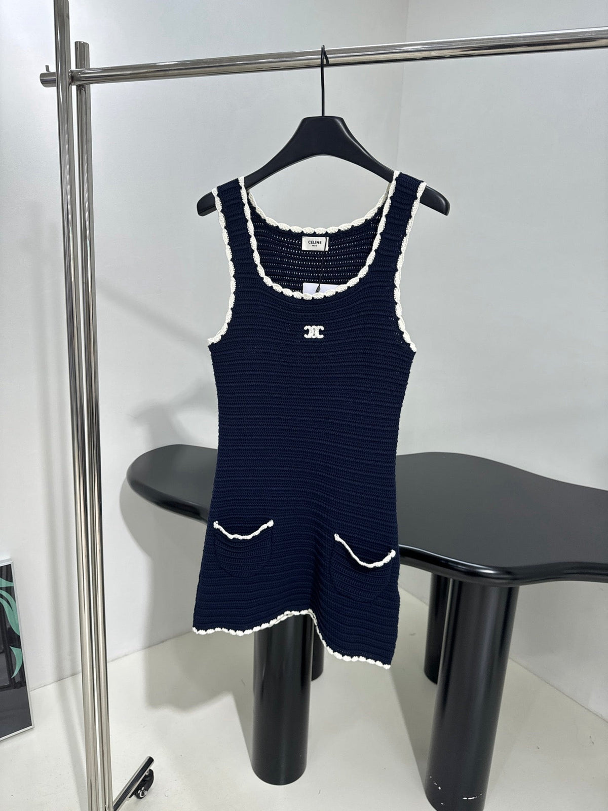 Crochet vest dress