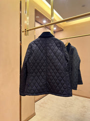 Quilted Nylon Corduroy Short Cotton Jacket