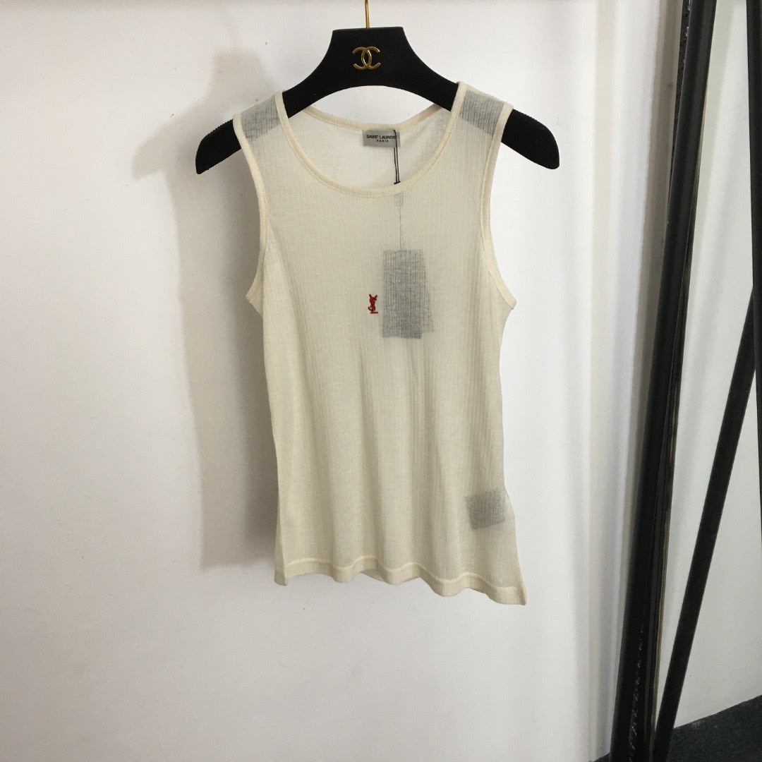 Micro-perforated ribbed vest