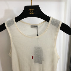 Micro-perforated ribbed vest