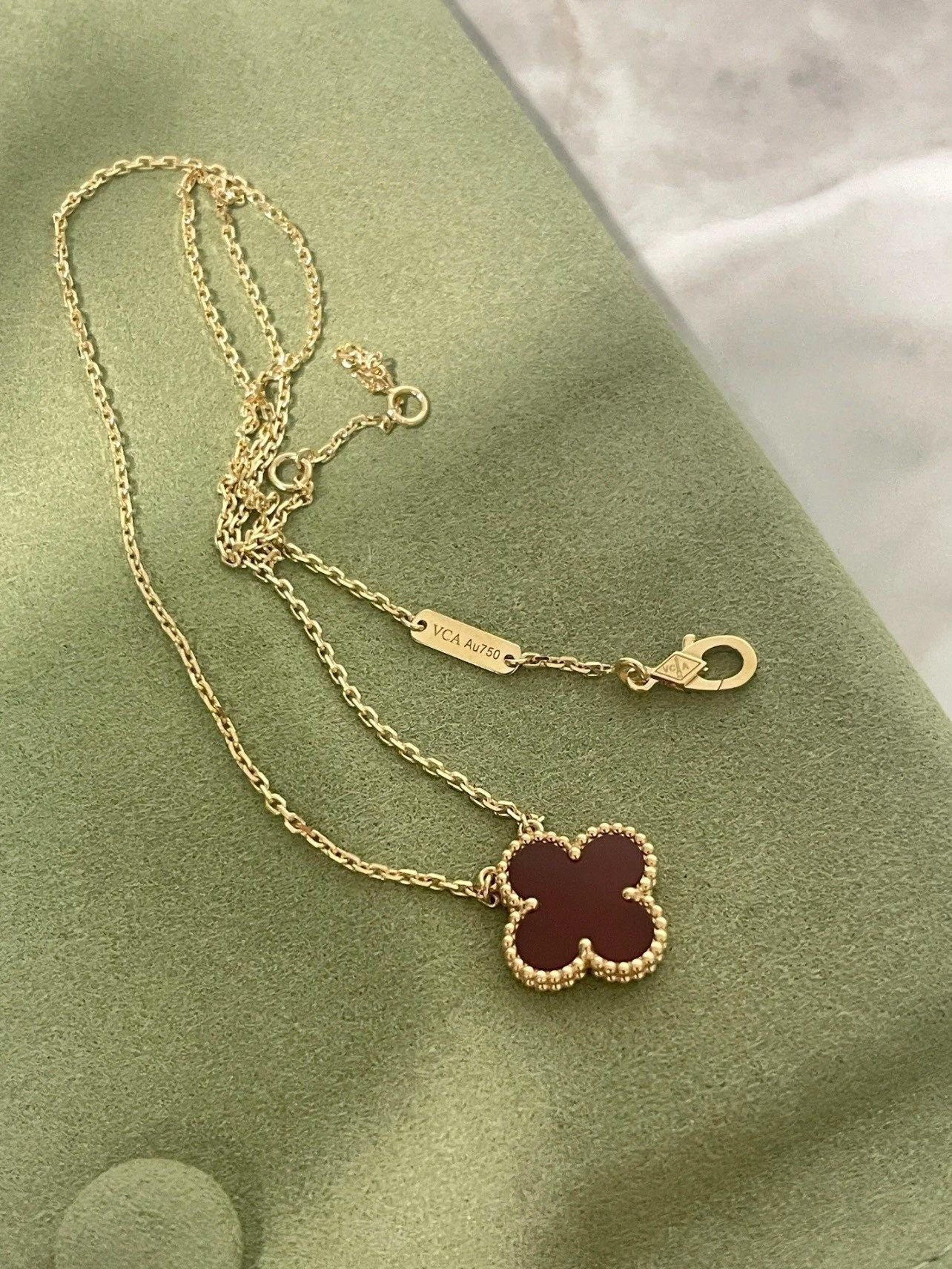 Red agate necklace