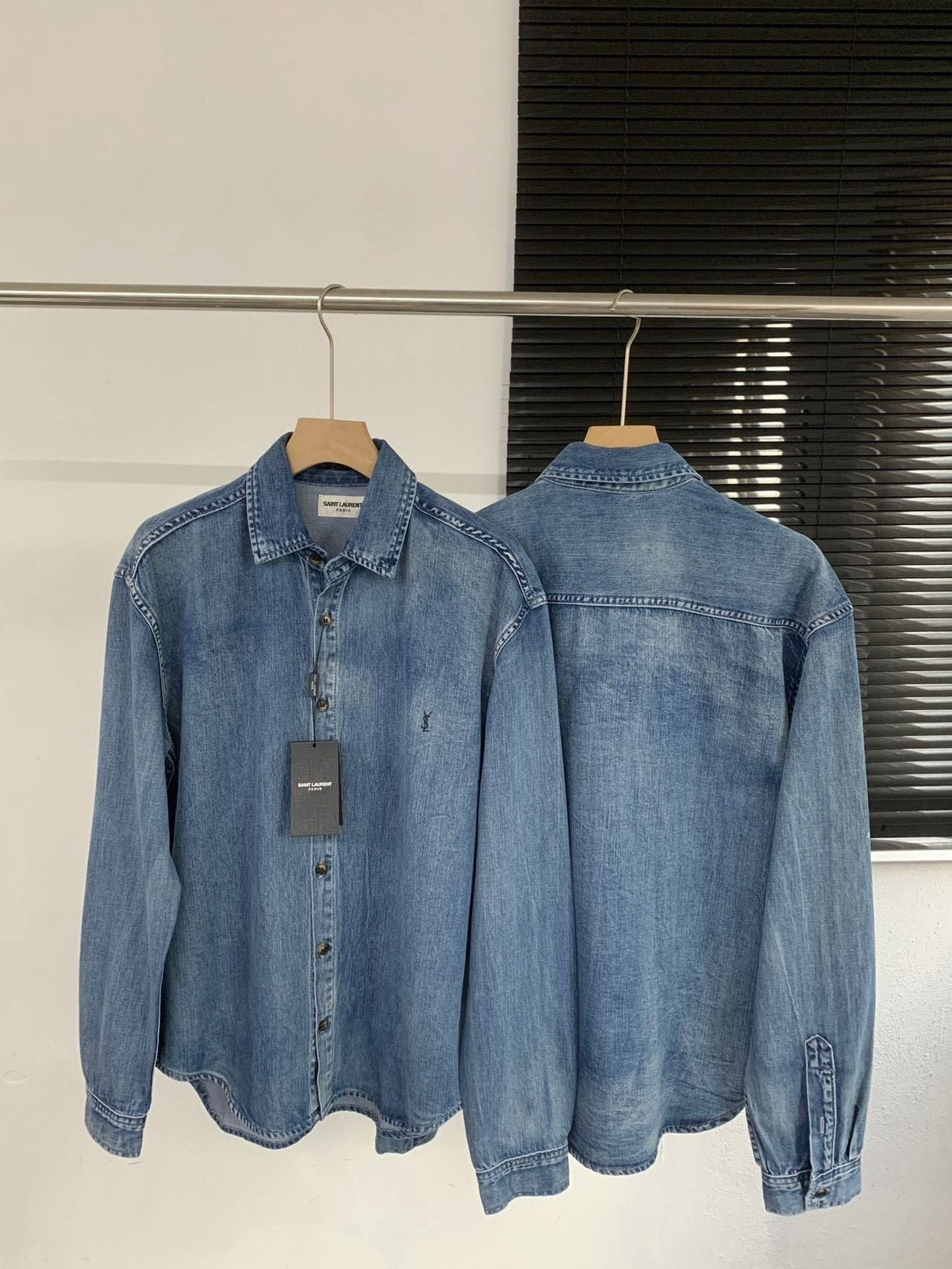 Embroidered Denim Shirt Jacket