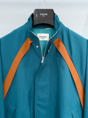 Peacock Blue Color-Blocked Jacket