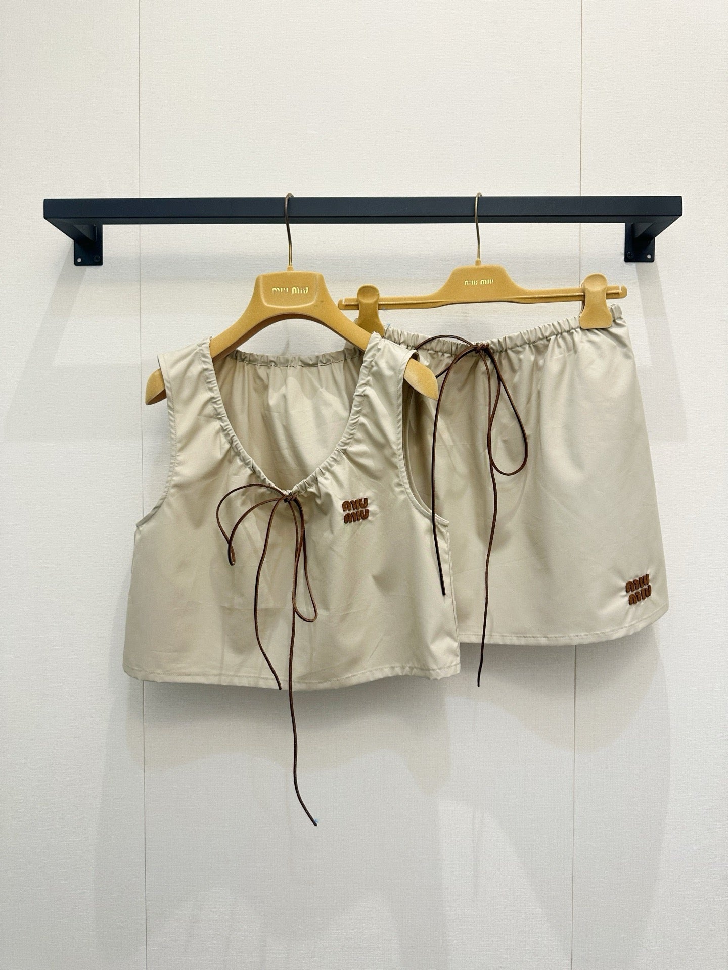 Hollow-out cotton-linen camisole