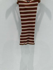 Lace-trimmed striped vest