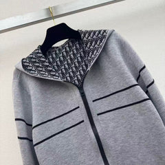 Dior/Reversible Cashmere Knit Hooded Jacket