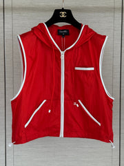 Red Hooded Vest