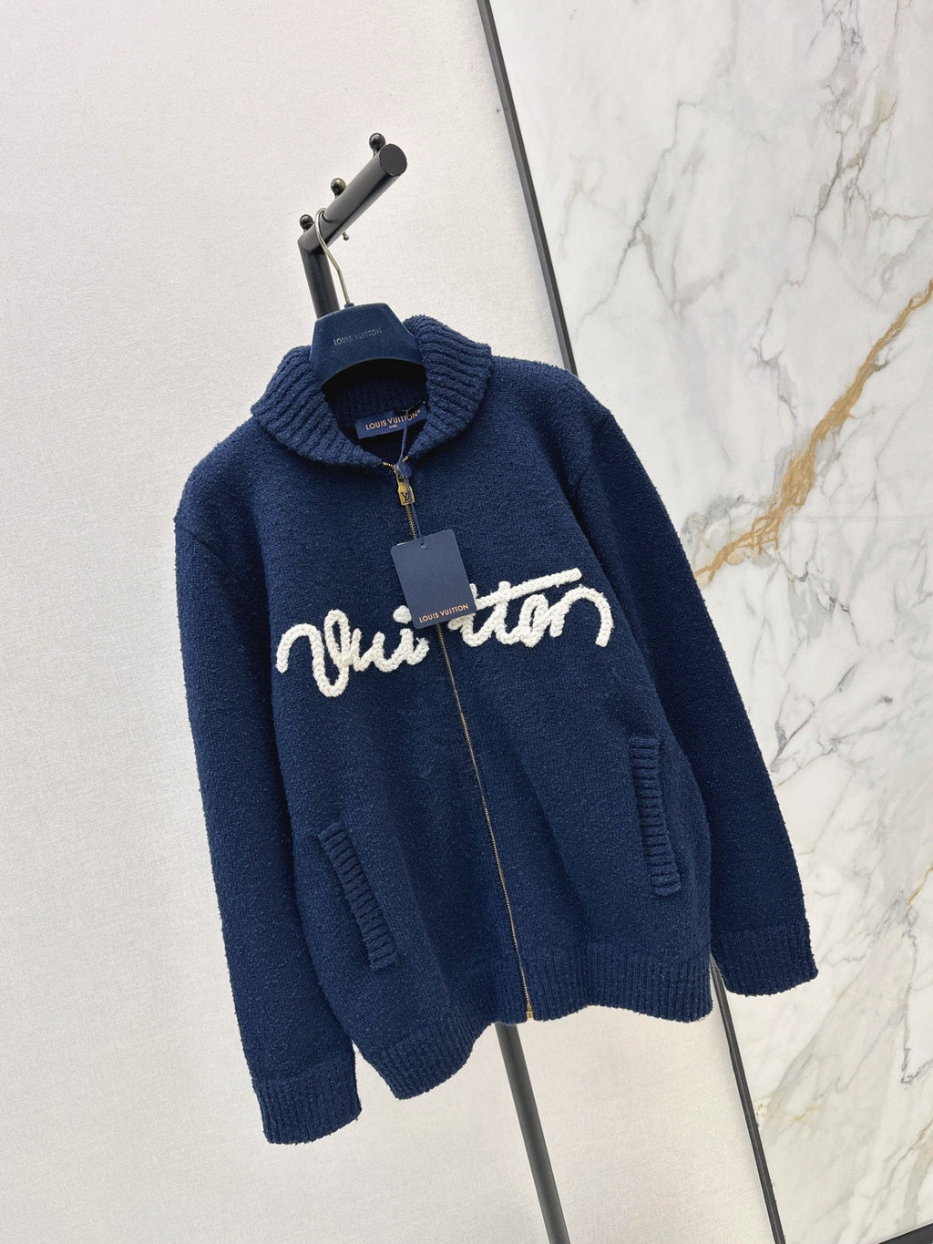 Louis Vuitton/26New Early Autumn Loose-Fit Collared Knit Cardigan